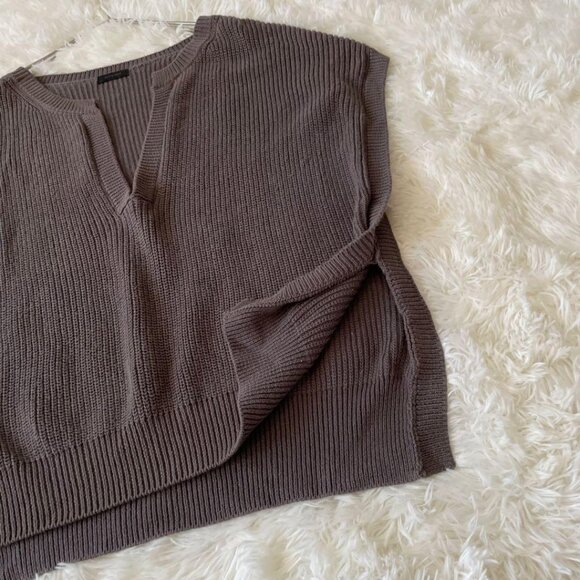 lowrys Side Slit Knit Vest Gray - Picture 6 of 6